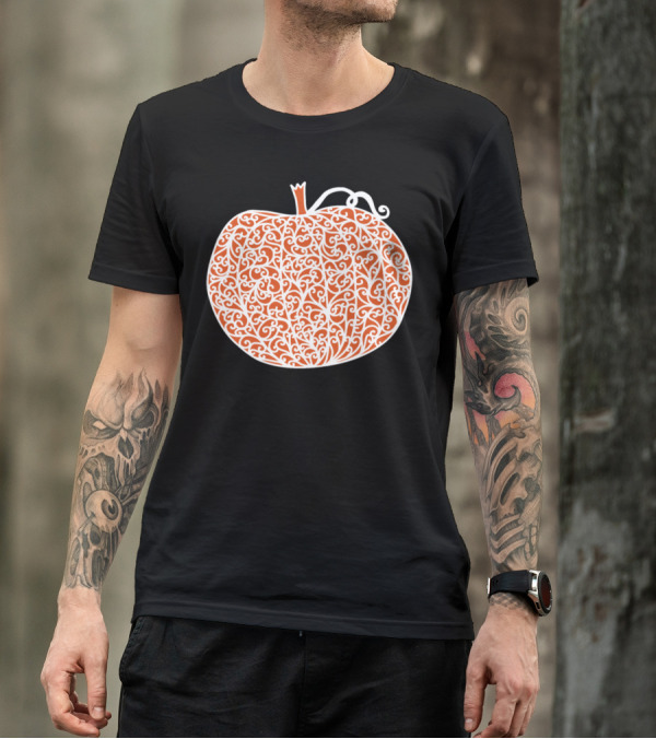 Filigree Pumpkin Intricate Papercut T-Shirt