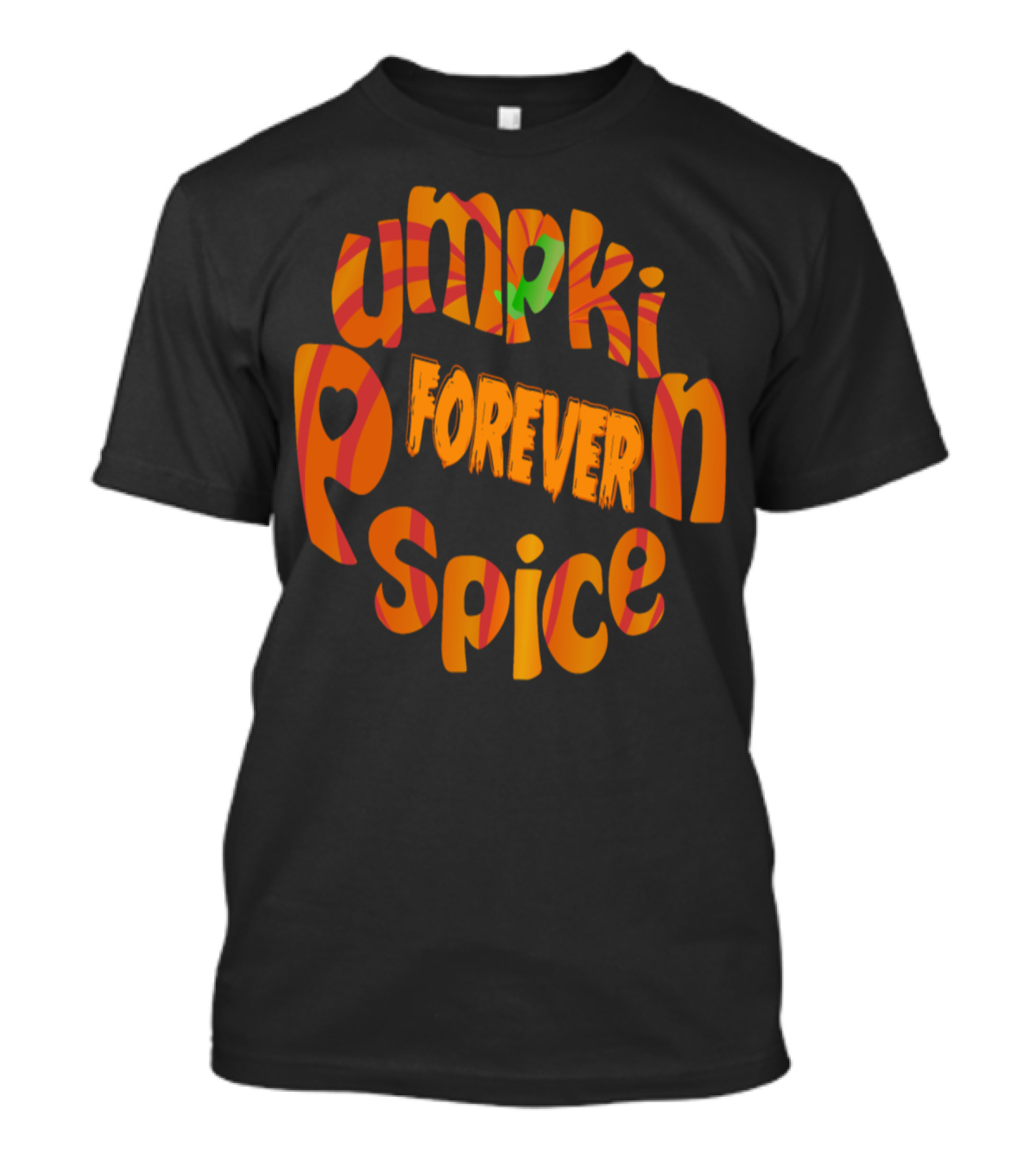 Pumpkin Spice Forever Autumn Vibrant Groovy T-Shirt