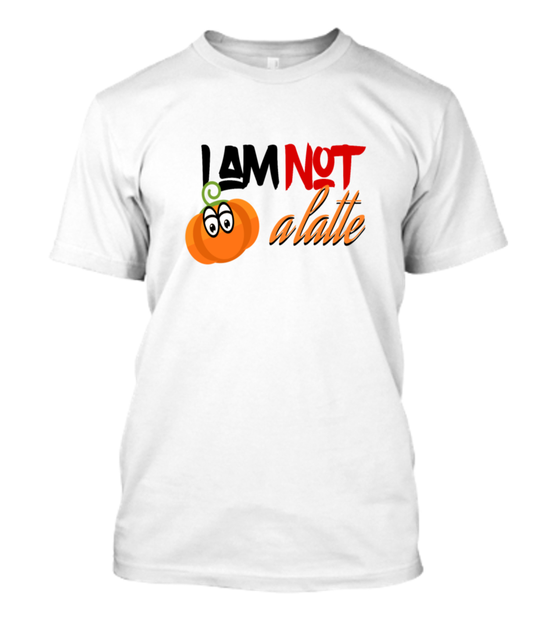 I Am Not A Latte Pumpkin Cartoon T-Shirt