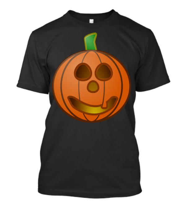 Pumpkin With Smile Emoji Icon Halloween Face T-Shirt