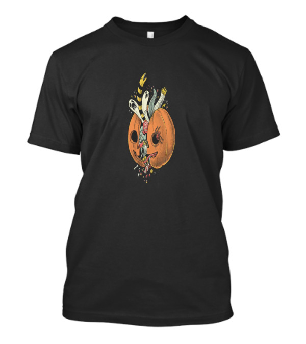 Pumpkin Remix Candy Monster With Ghosts And Serpent T-Shirt