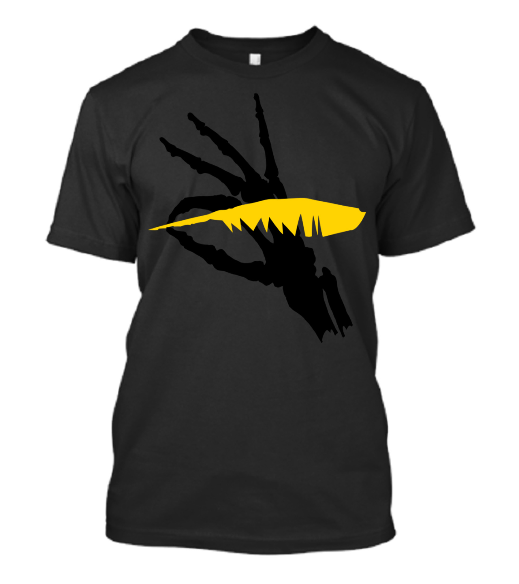 Skeleton Hand With Yellow Feather T-Shirt