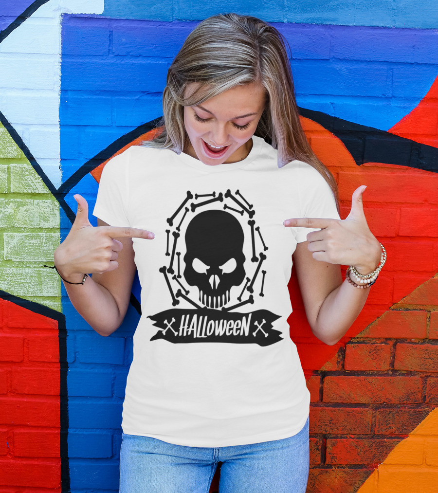 Halloween Skull Bones T-Shirt