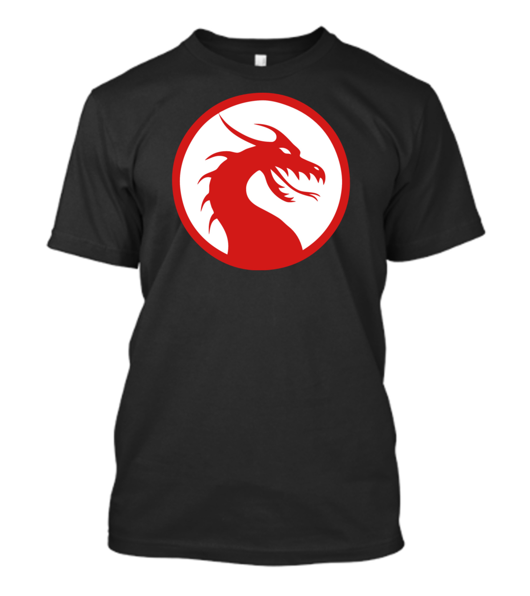 Red Dragon Circle Emblem Mythical T-Shirt