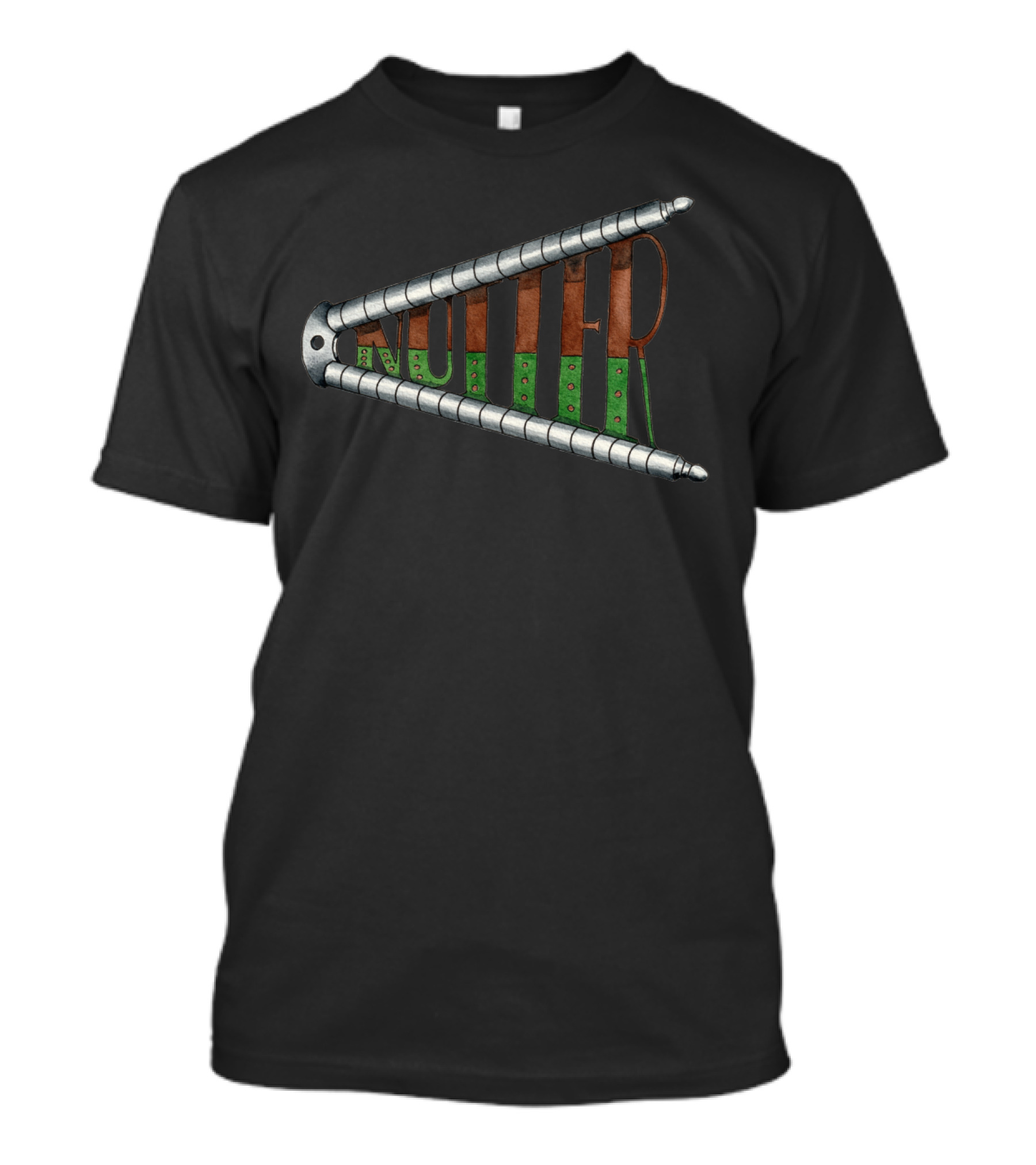 Nutter British Slang Giant Safety Pin Aesthetic T-Shirt