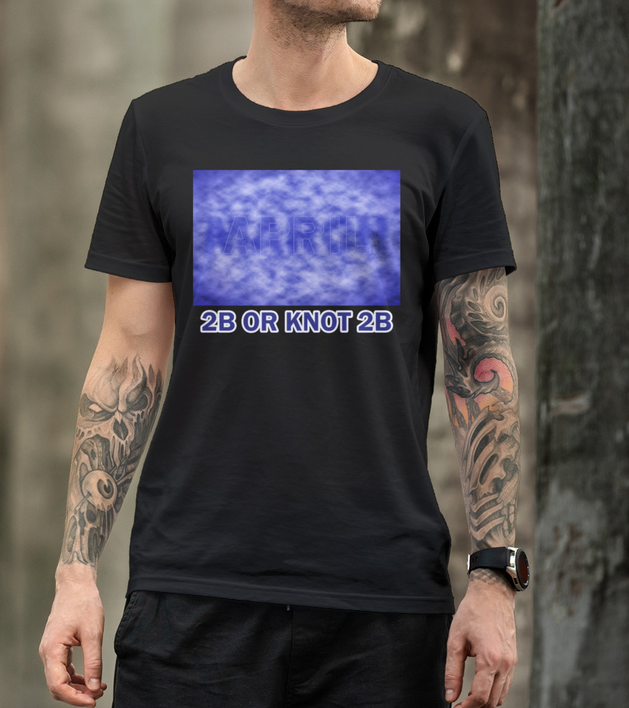 2B Or Knot 2B April Optical Illusion Blue Cloud T-Shirt