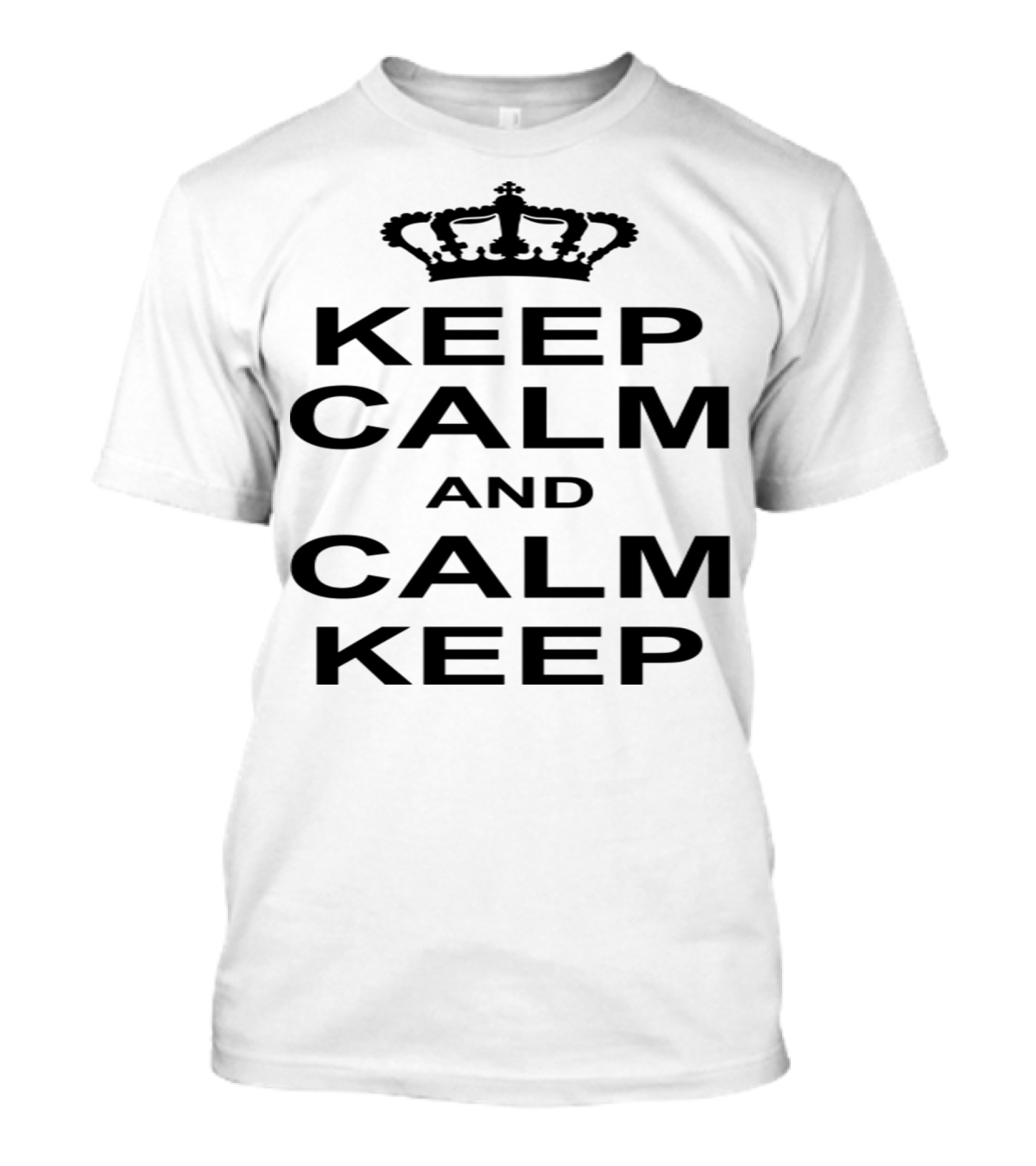 Keep Calm And Calm Keep KG10 Crown Motif T-Shirt