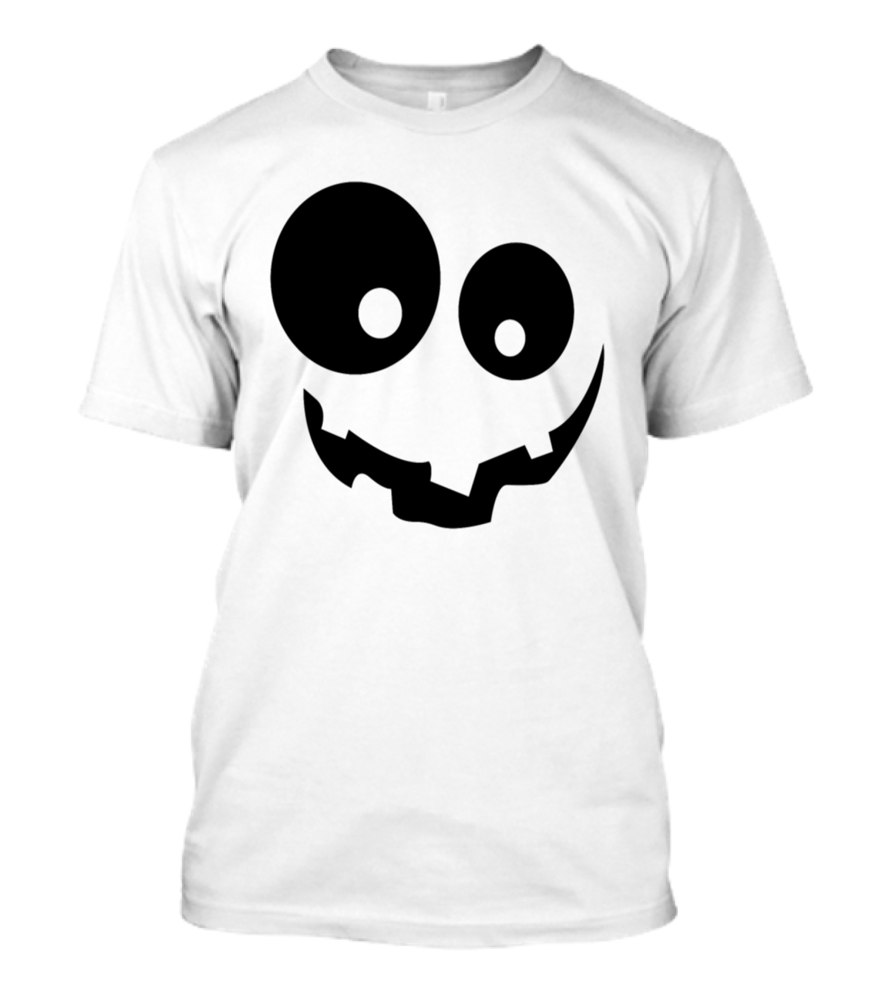 Dark Minimalist Smile Pumpkin Face Halloween T-Shirt
