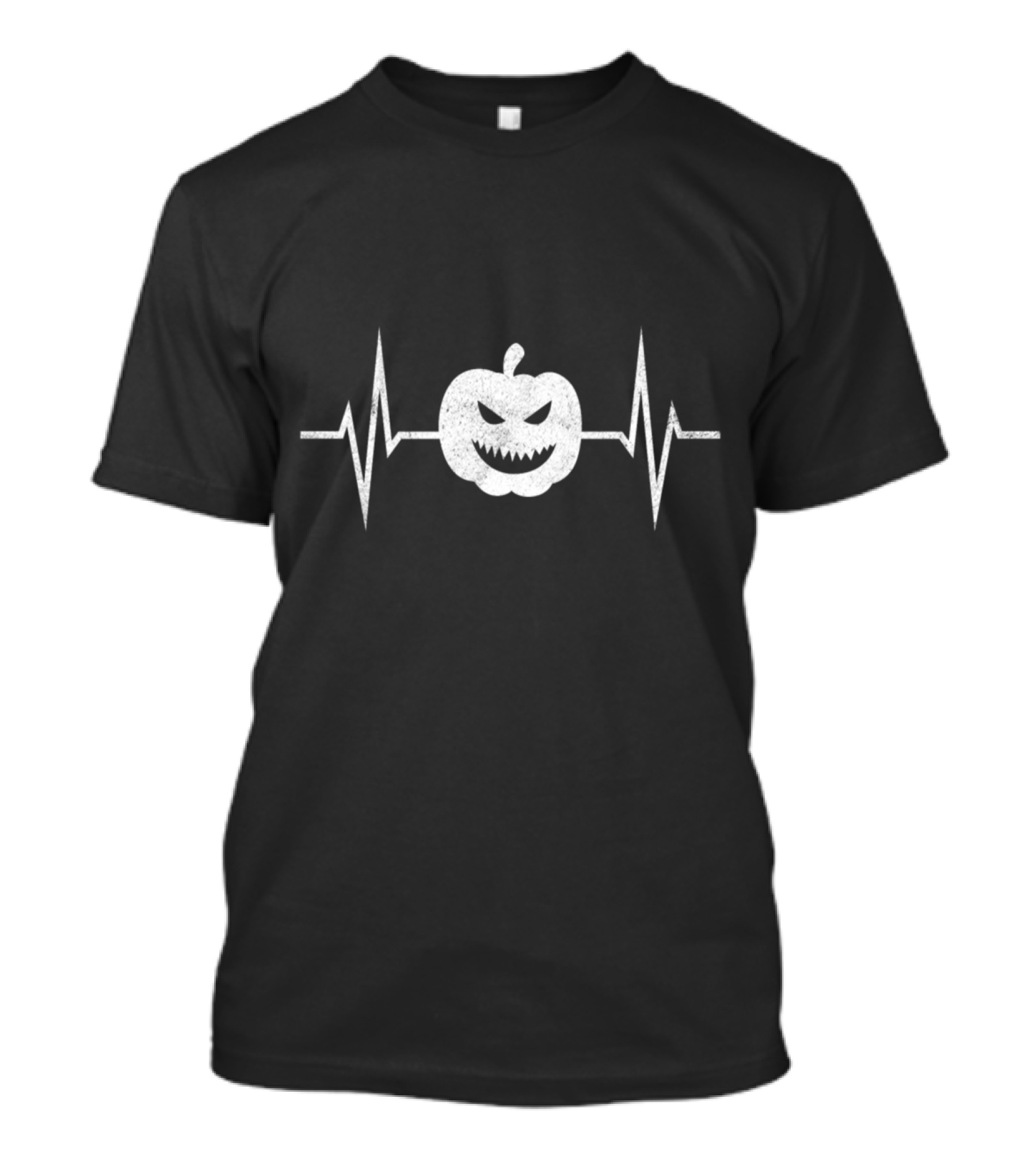 Halloween Pumpkin Heartbeat Design Pumpkins Spooky Face T-Shirt