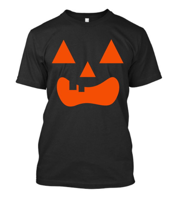 Stupid Pumpkin Jack-O'-Lantern Face With Goofy Grin T-Shirt