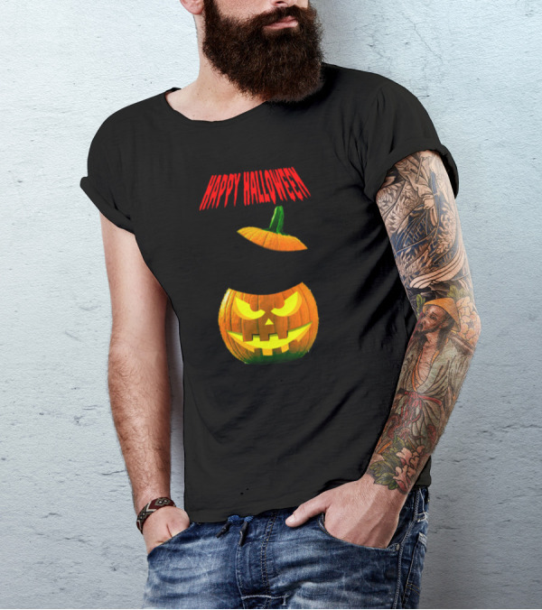 Happy Halloween Pumpkin Skull Jack-o'-Lantern With Skull Inside T-Shirt