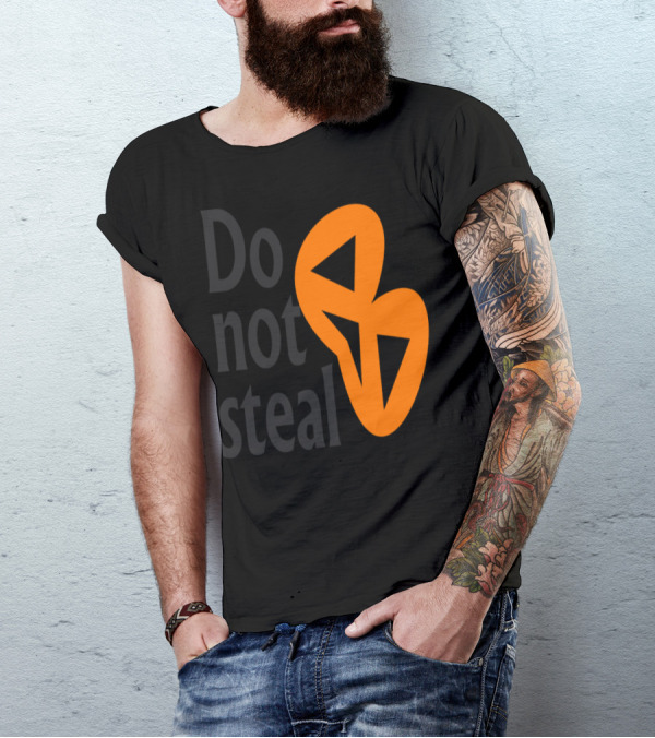 Do Not Steal Pumpkin Face With Abstract Jack-o'-Lantern T-Shirt