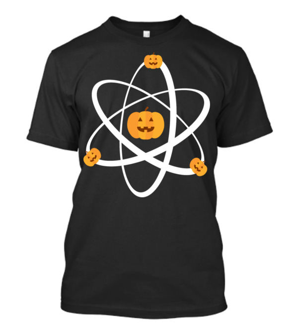 Science Atom Pumpkin Halloween Jack-o’-Lantern T-Shirt