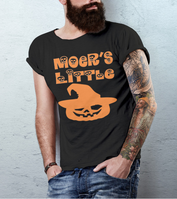 Moer's Little Pumpkin Halloween Witch Hat Skull T-Shirt