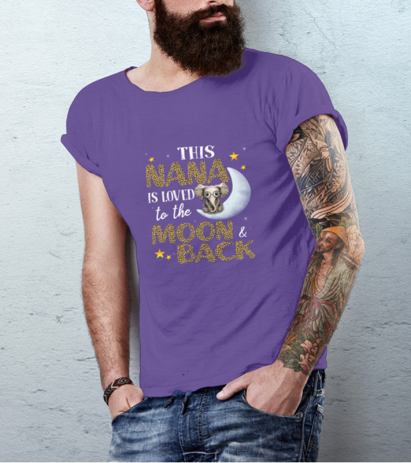 THIS NANA IS LOVED TO THE MOON And BACK ELEPHANT STARS T-Shirt