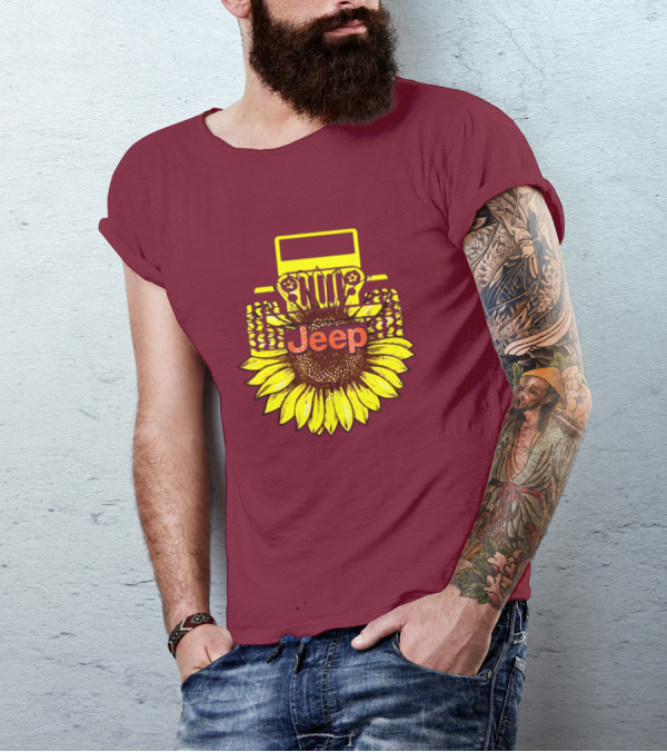 Jeep Sunflower Hot Sun Of Day T-Shirt