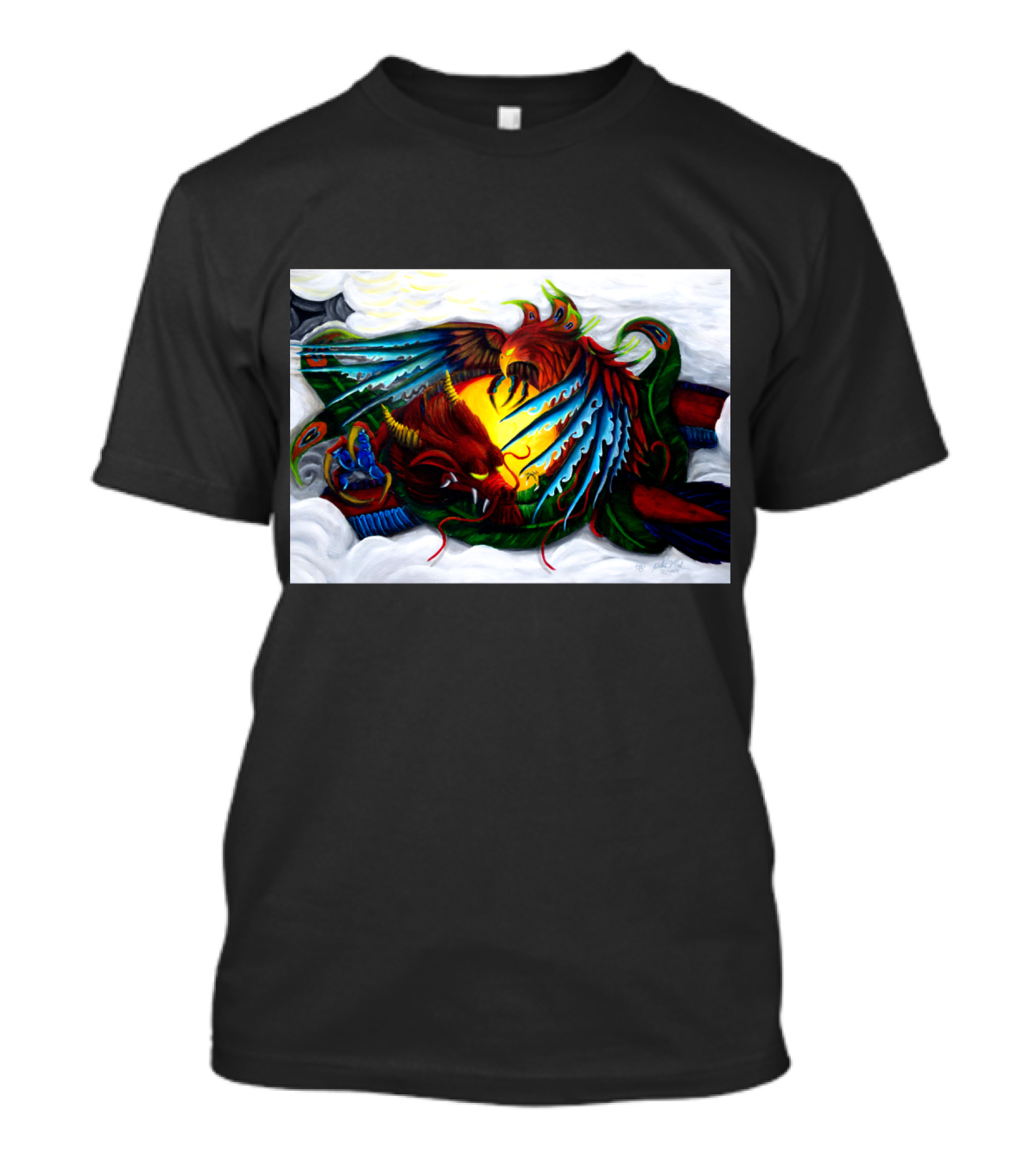New Arise Dragon And Phoenix Mythical Encounter T-Shirt