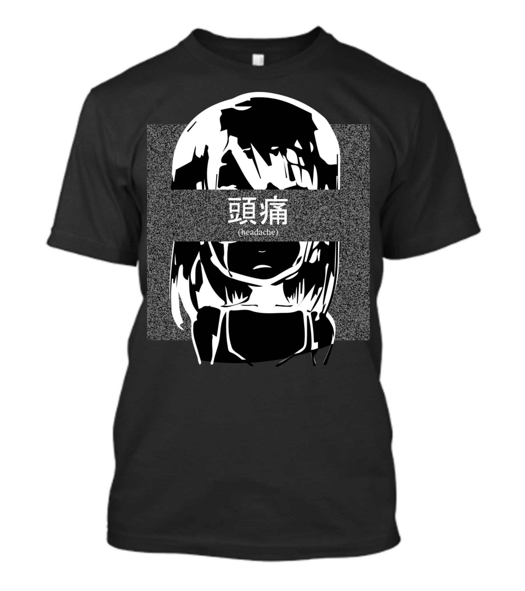 Headache Black And White Manga T-Shirt