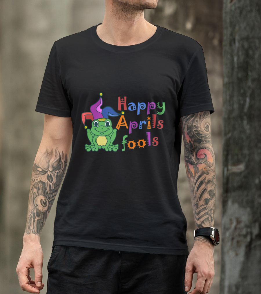 Happy Aprils Fools Jester Frog Playful T-Shirt