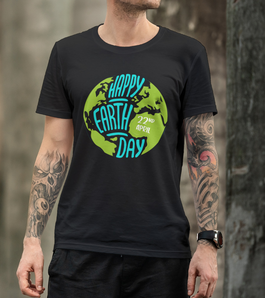 Happy Earth Day 22nd April Green Planet T-Shirt