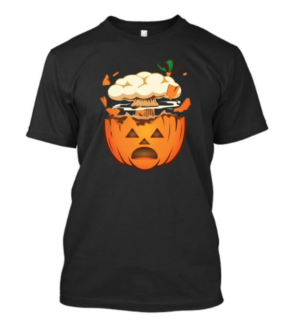 Mindblown Pumpkin Exploding Face With Mushroom Cloud Expression T-Shirt