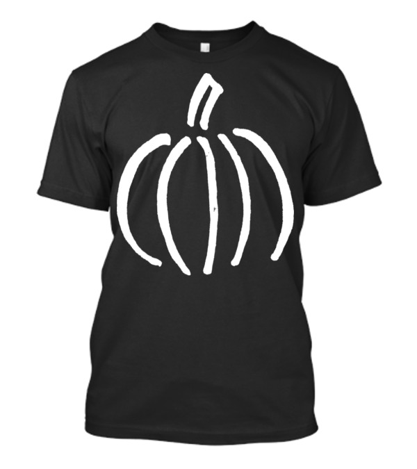 Halloween Comic Sketch Minimalist Pumpkin Drawing T-Shirt