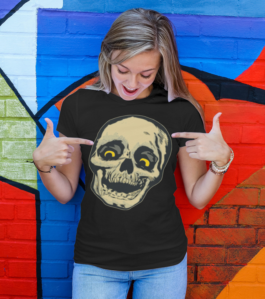 Skull Skeleton Creepy Grinning Face T-Shirt