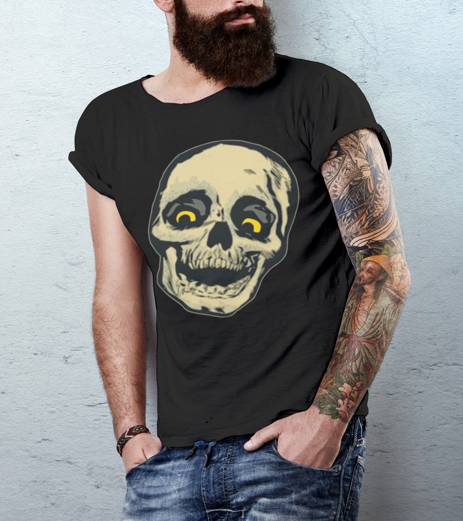 Skull Skeleton Creepy Grinning Face T-Shirt