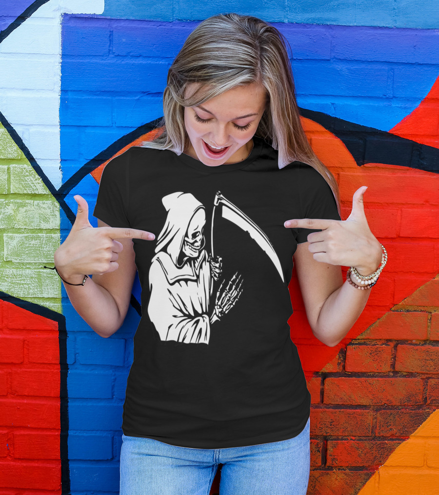 The Grim Reaper Death Scythe Skeleton Iconic T-Shirt
