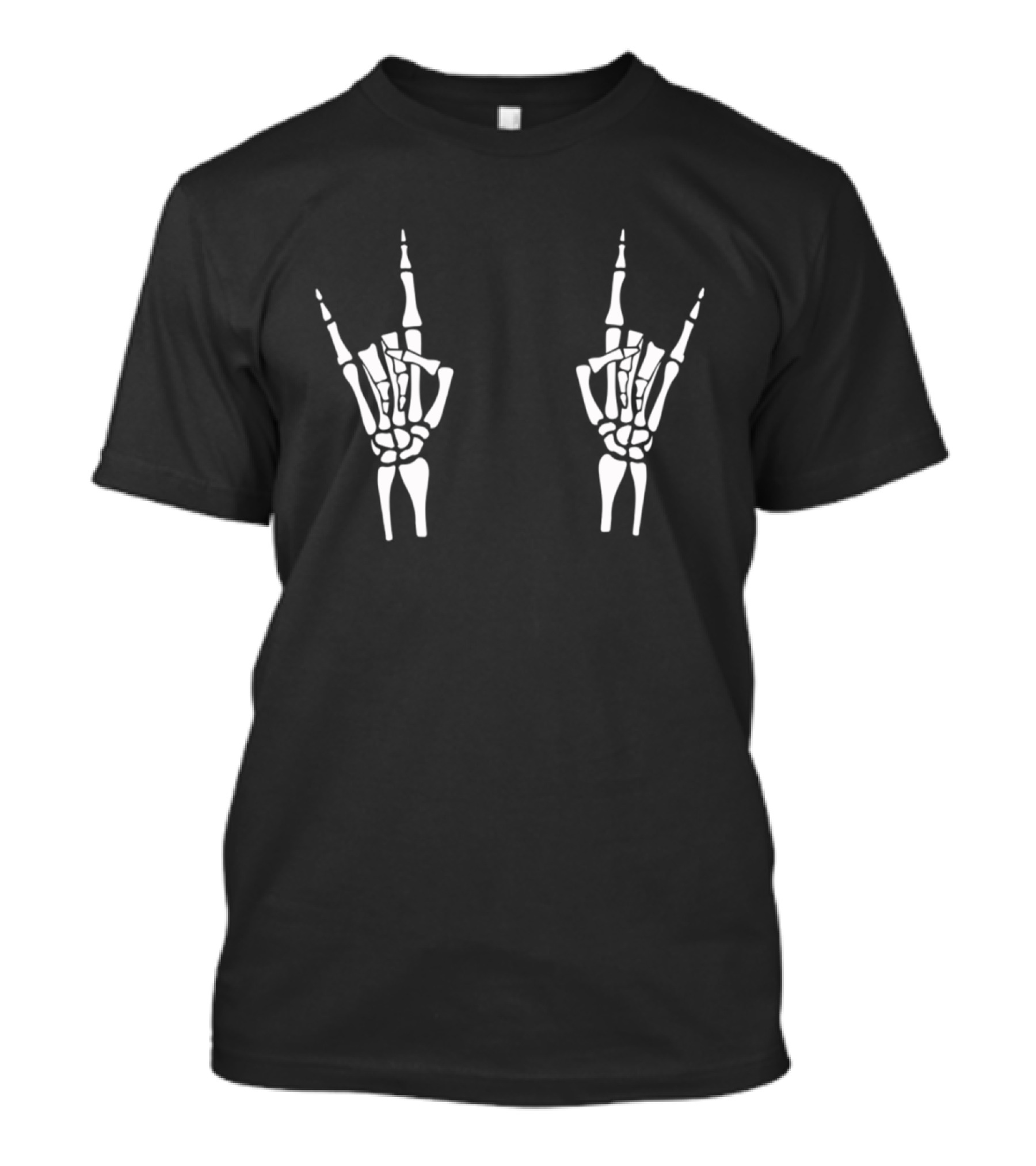 Rock N Roll Skeleton Hands Iconic Rocker T-Shirt