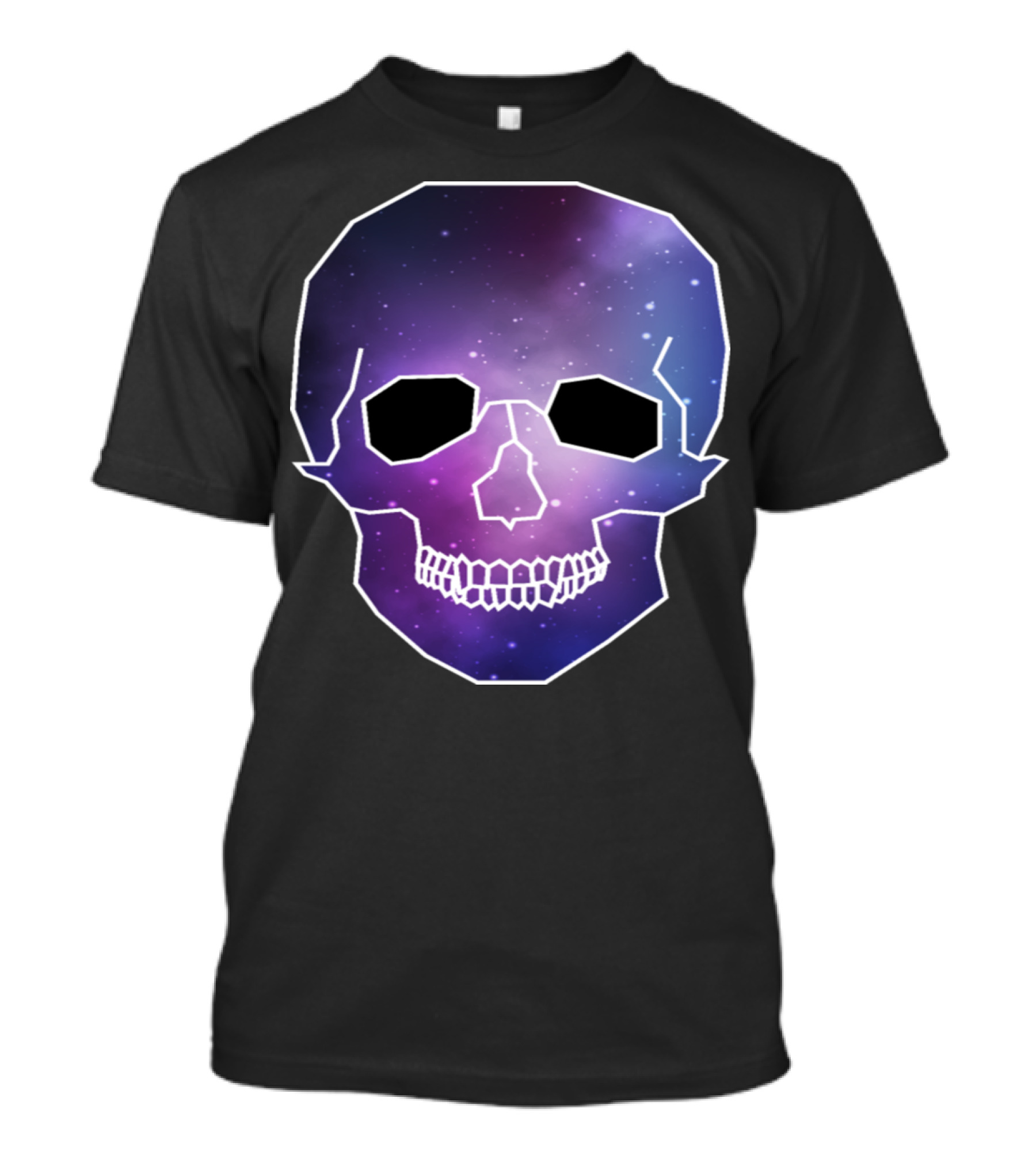 Geometric Skull Low Poly Galaxy Skeleton T-Shirt