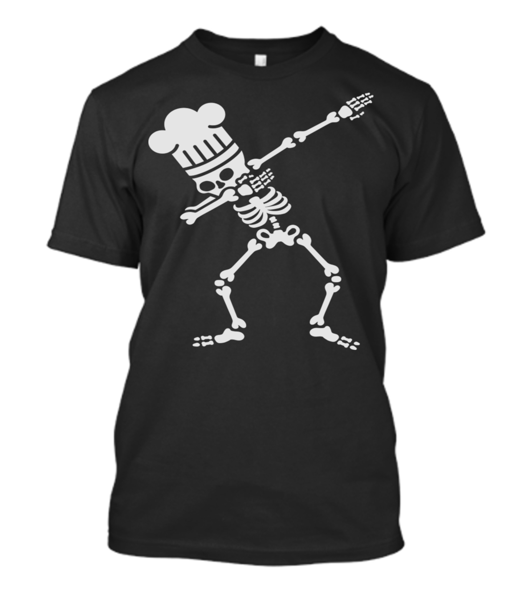 Skeleton Dab Dabbing Chef With BBQ Cook Hat T-Shirt