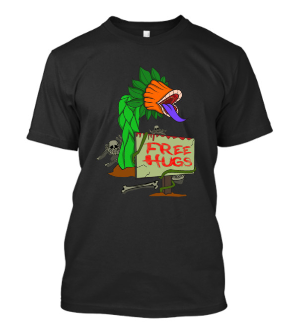 Free Hugs Man-Eating Plant With Skeletons T-Shirt