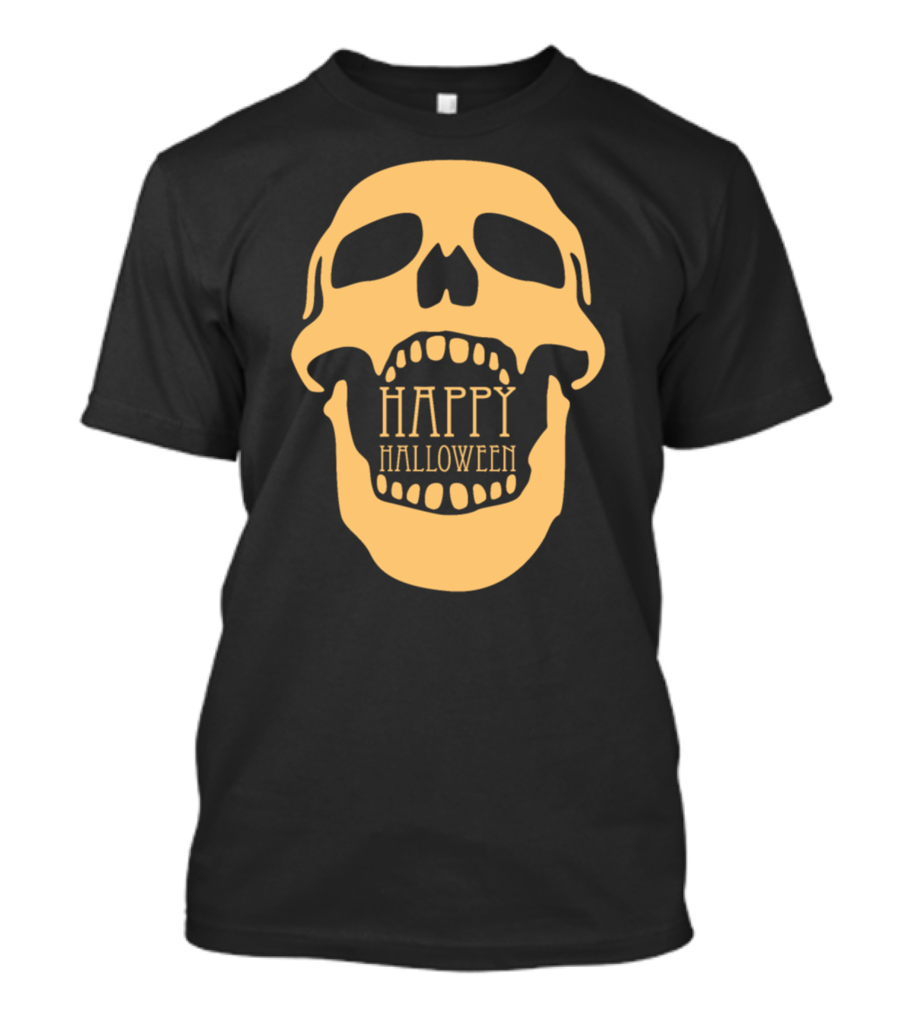 Scary Skull Skeleton Creepy Happy Halloween T-Shirt