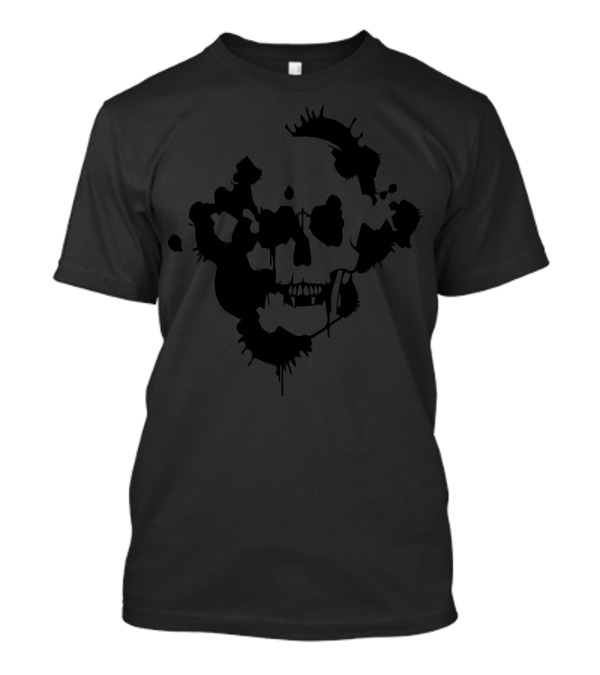 Splat Skull Ink Blot Grunge T-Shirt
