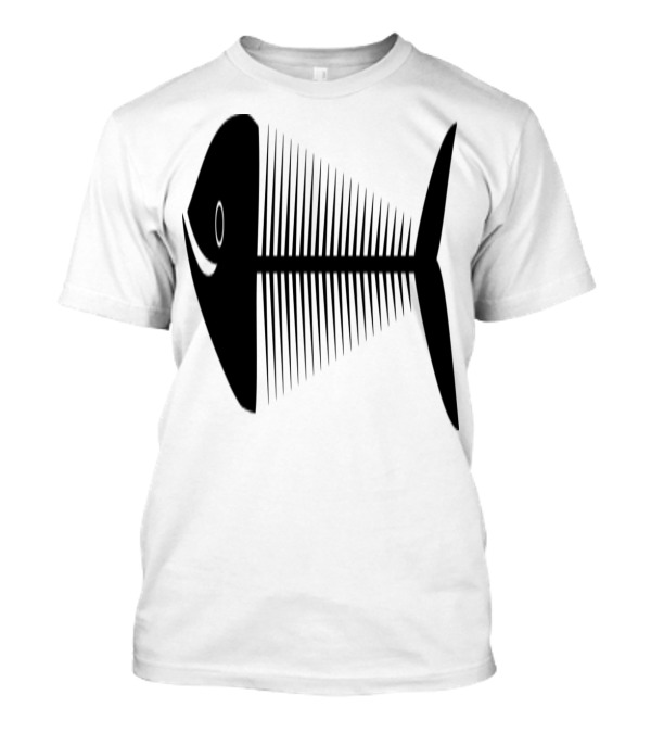 Black Sardine Bone Fish Skeleton T-Shirt