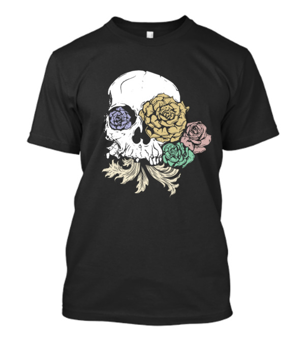 Skull Bloom Succulent Roses T-Shirt