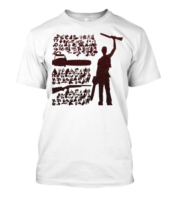 PageEvents Chainsaw Silhouette And Text Graphics T-Shirt