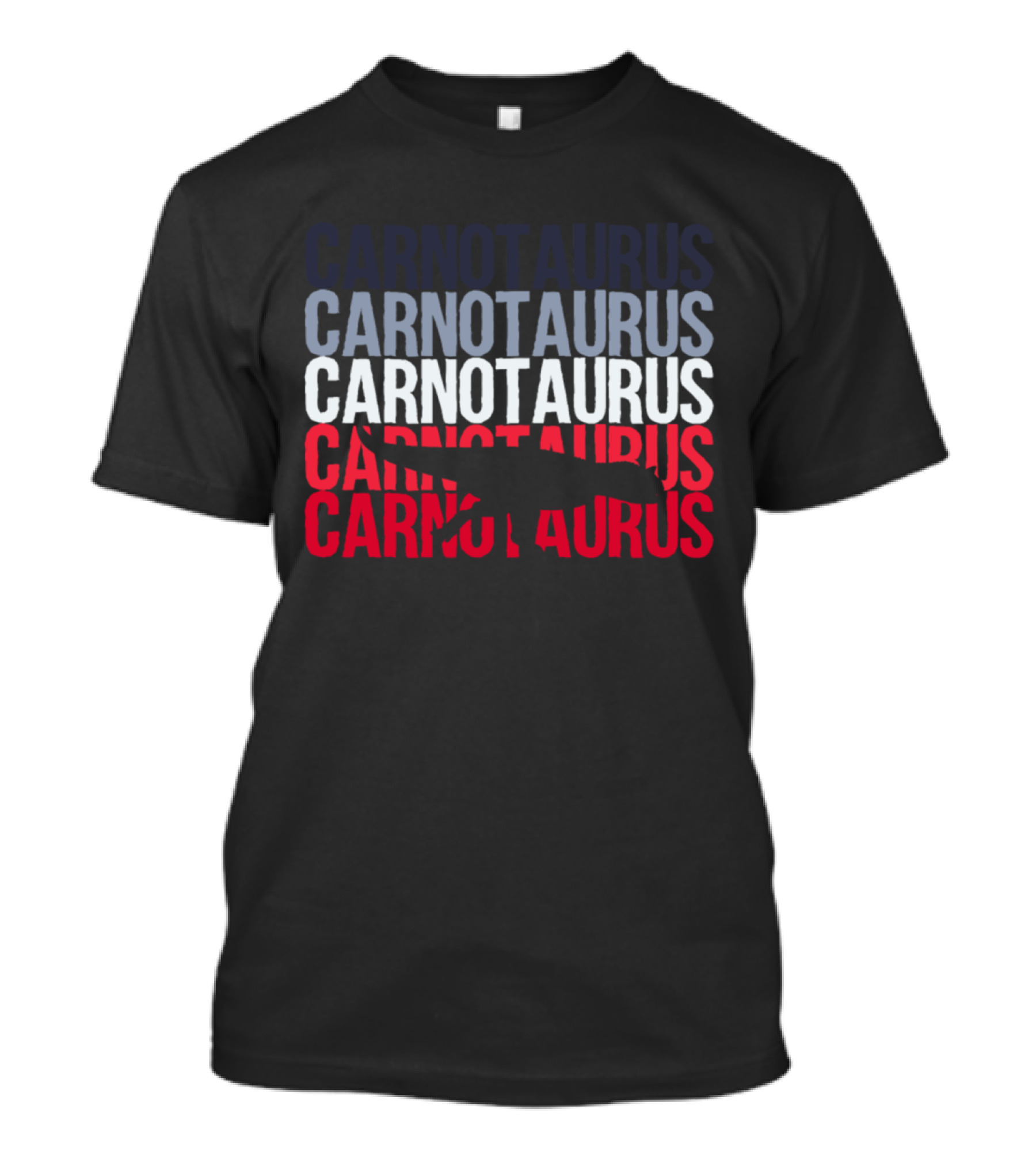 Carnotaurus Repeated Vintage Style Dinosaur T-Shirt