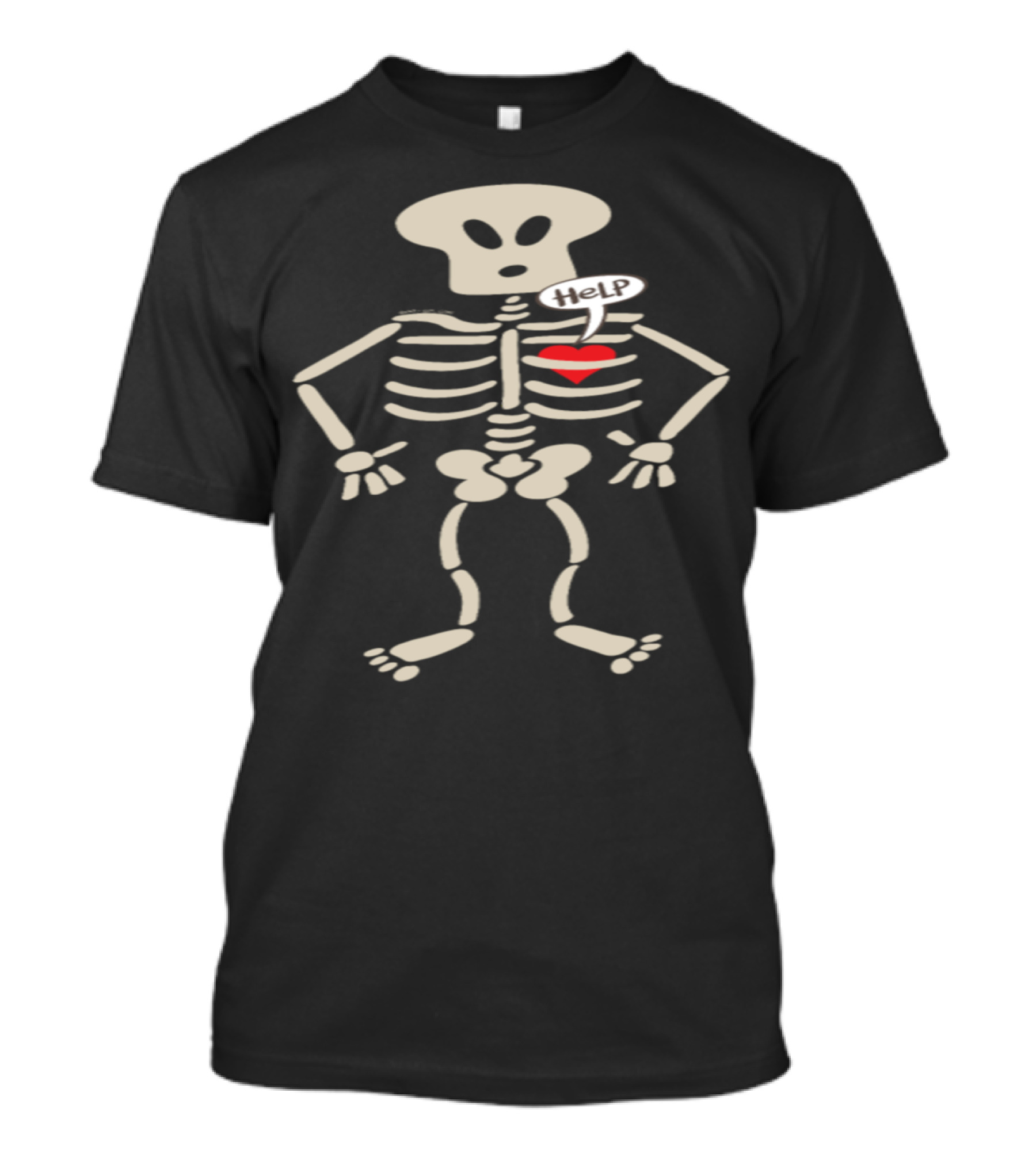Help My Heart Imprisoned In A Rib Cage Skeleton T-Shirt