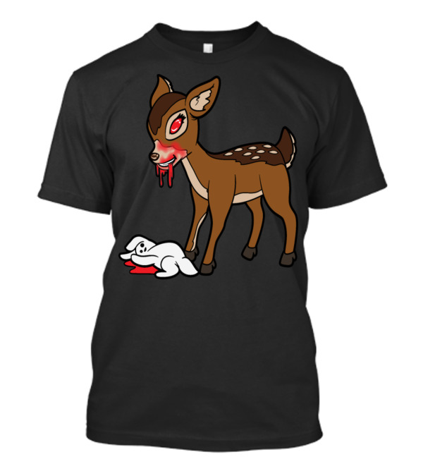 Halloween Horror Blood Deer Rabbit Bunny Hare T-Shirt