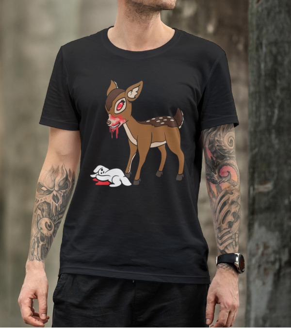 Halloween Horror Blood Deer Rabbit Bunny Hare T-Shirt