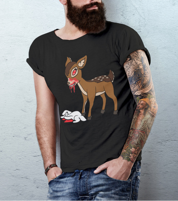 Halloween Horror Blood Deer Rabbit Bunny Hare T-Shirt