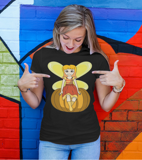 Elf Fairy Pumpkin Halloween Monster Zombie Horror T-Shirt