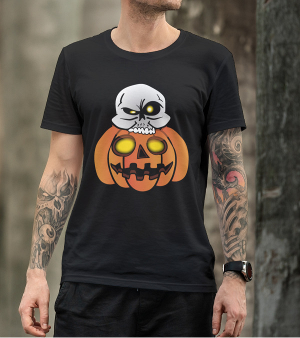 Halloween Horror Zombie Skull Pumpkin Monster T-Shirt