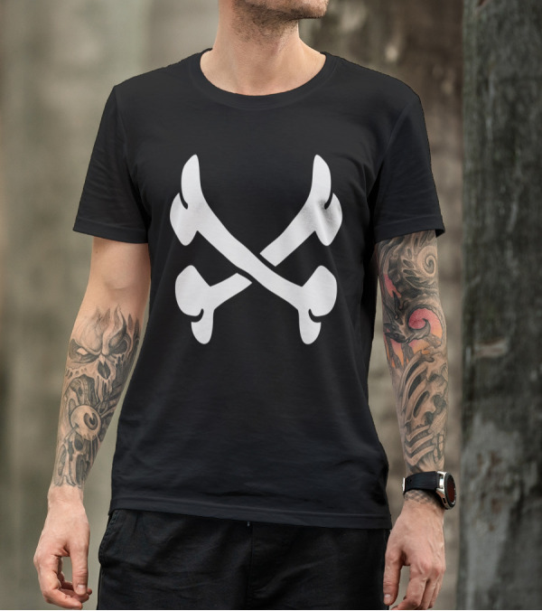 Bones Crossed Pirate Skull Emblem T-Shirt