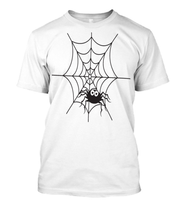 Happy Halloween Spider Web Cobweb Cute Eyes T-Shirt