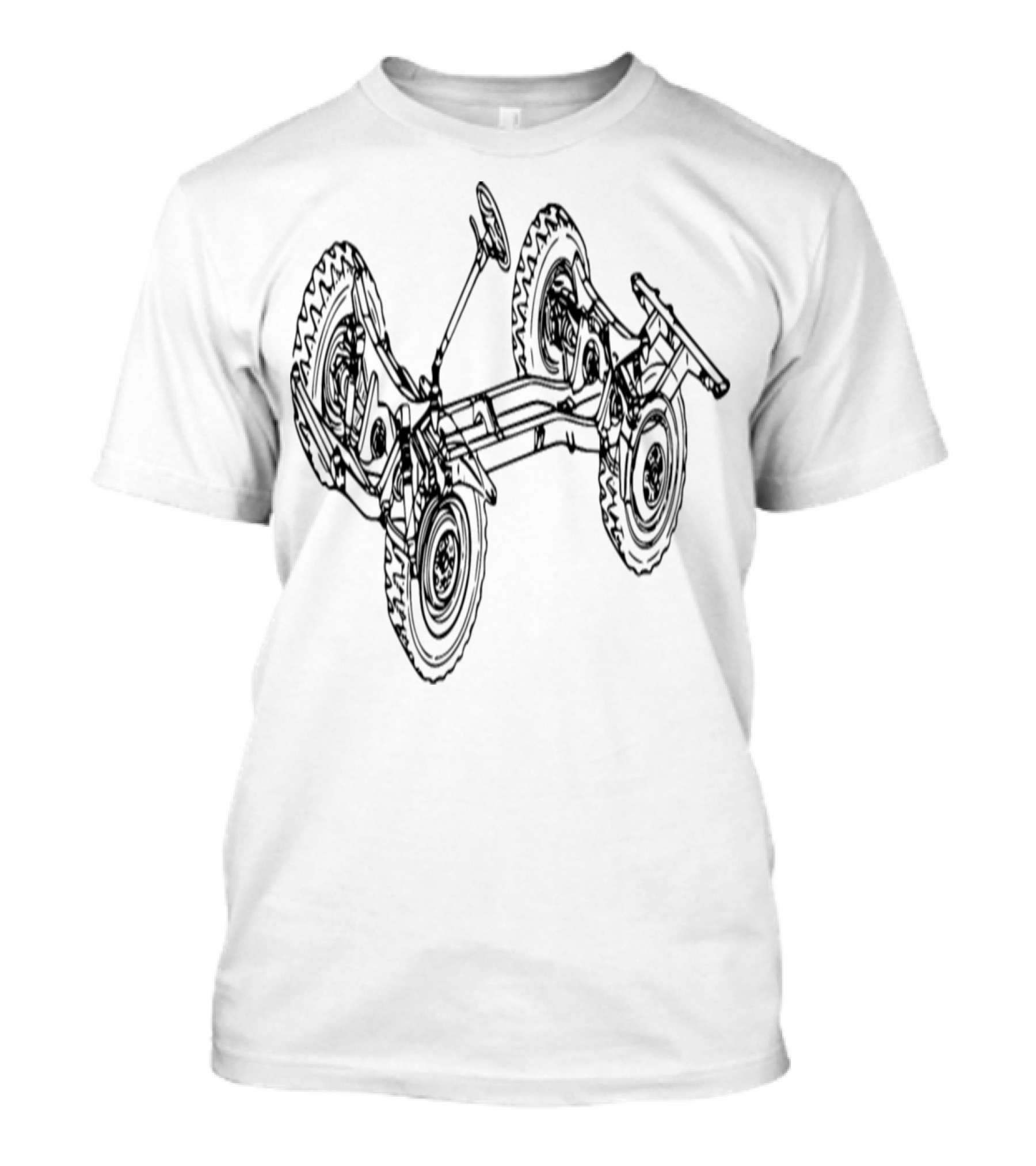 Chassis Diagram With Steering And Suspension System T-Shirt
