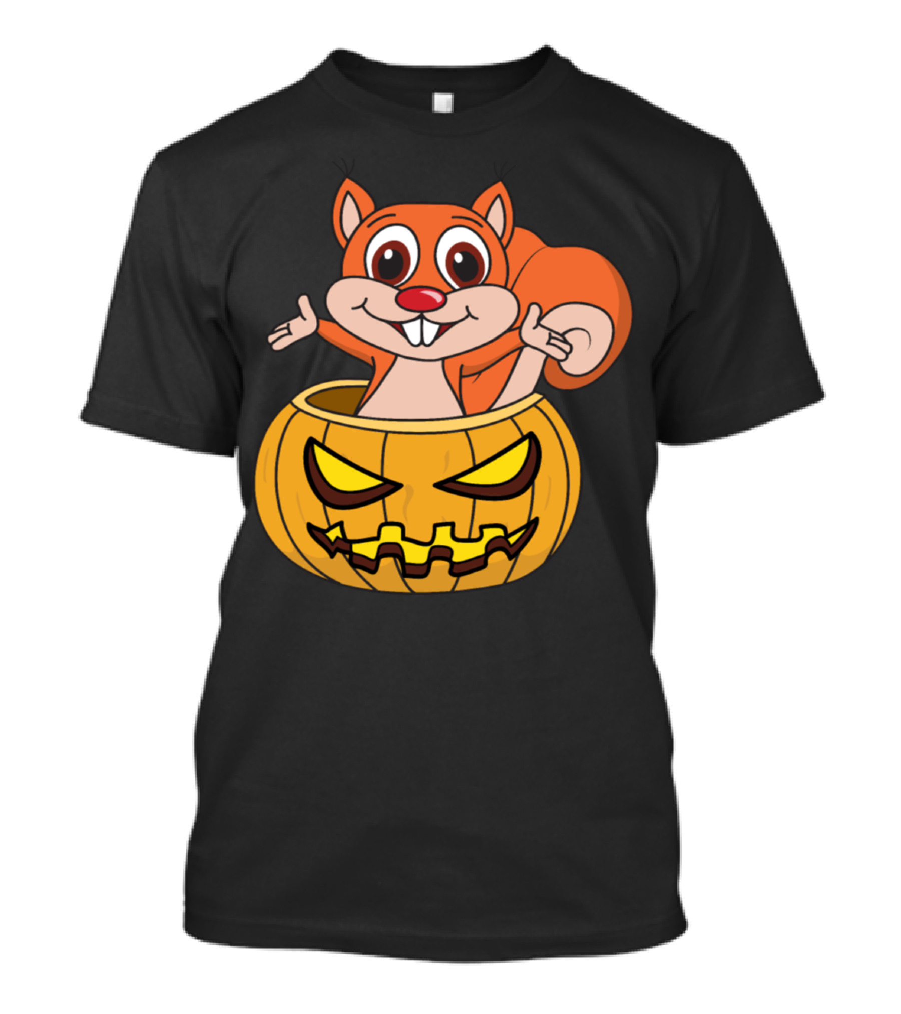 Halloween Monster Squirrel In Horror Pumpkin T-Shirt
