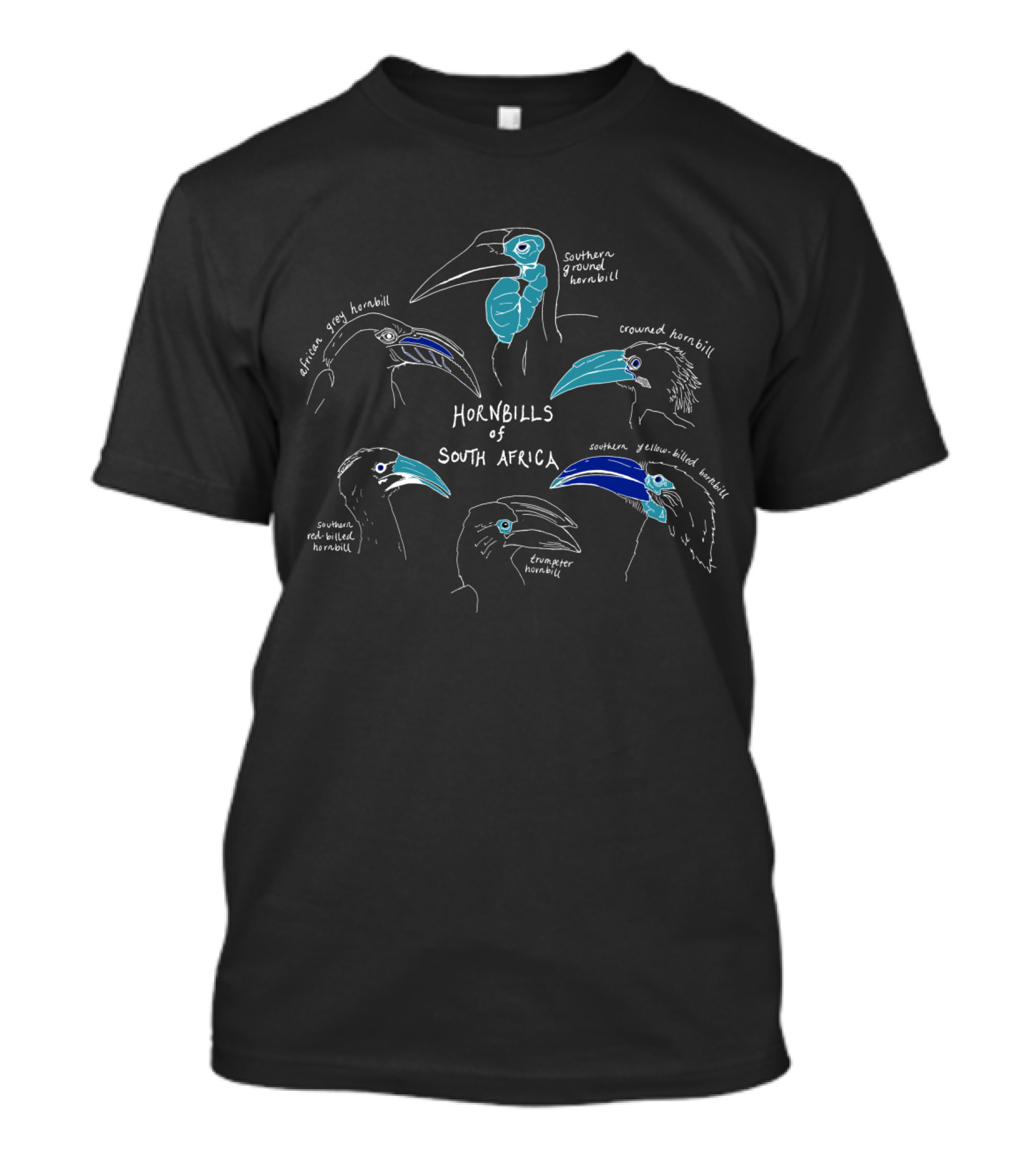African Grey Hornbill Southern Ground Hornbill Crowned Hornbill Southern Red-Billed Hornbill Trumpeter Hornbill Southern Yellow-Billed Hornbill Of South Africa T-Shirt